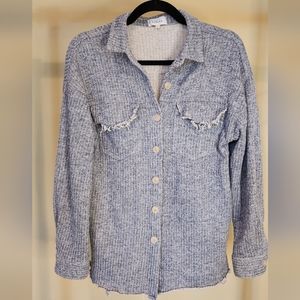 Bohme fringe cotton button-up shirt